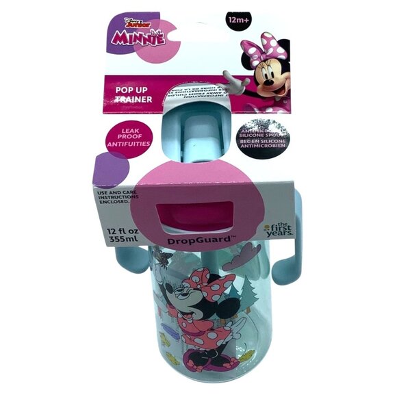 The First Years Disney 12oz Minnie Mouse Spill Proof Flip Top Toddler Sippy Cup - Picture 1 of 3